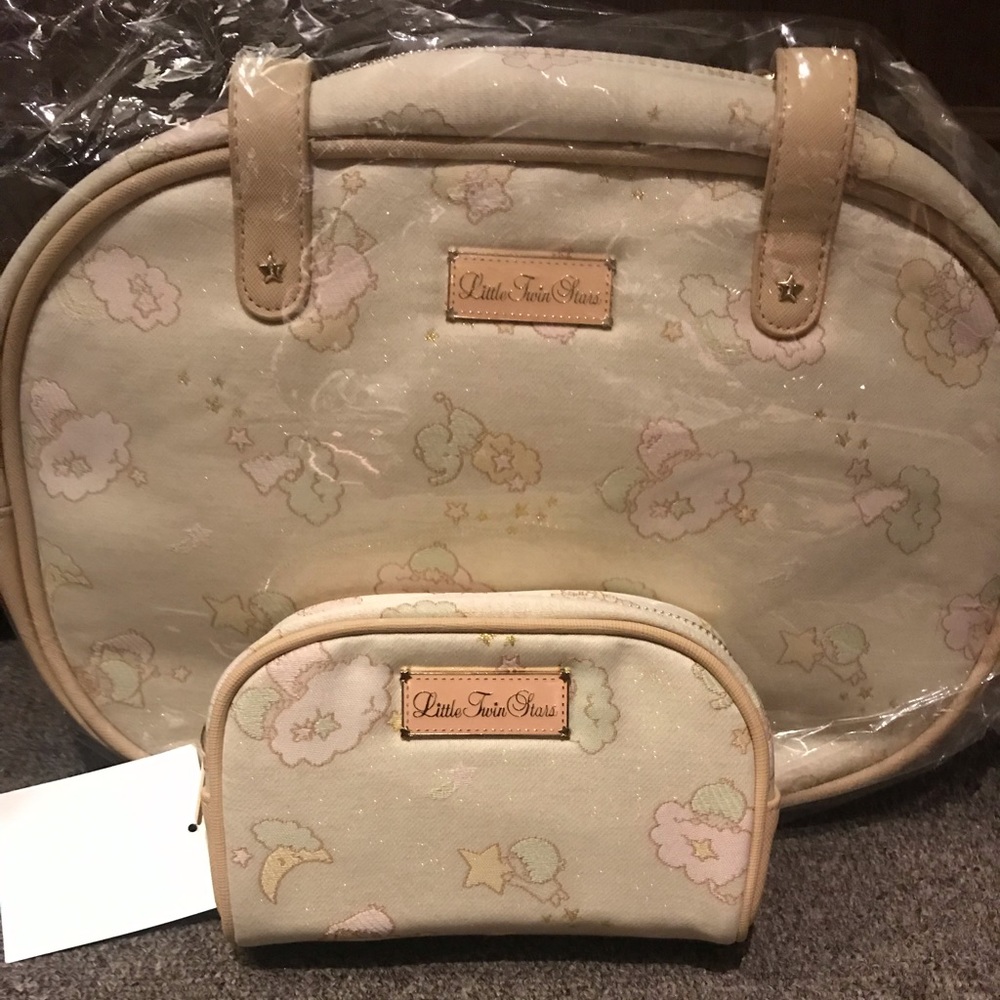 Little twin stars set handbag and small pouch bag